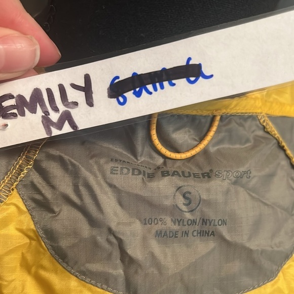 Yellow and Gray Eddie Bauer Windbreaker - Picture 6 of 6